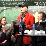 2005 Wim de Bie op debatmanifestatie tegen aanleg snelweg door Naardermeer